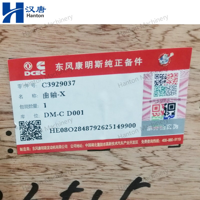 Cummins 3905619 3907804 3929037 Crankshaft for Engine B5.9 Series