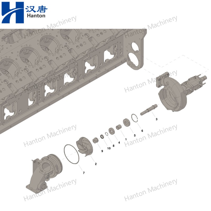Cummins 3803285 Water Pump Repair Kit for Engine K50 KV16 Series
