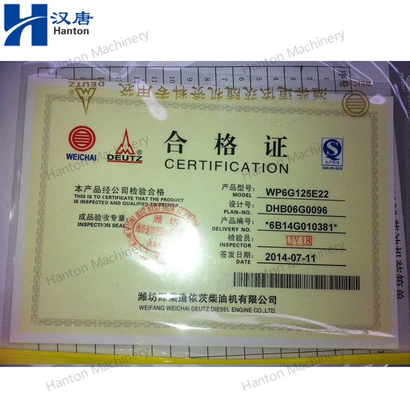Weichai WP6G125E22 Diesel Engines for Excavator And Wheelloader Etc