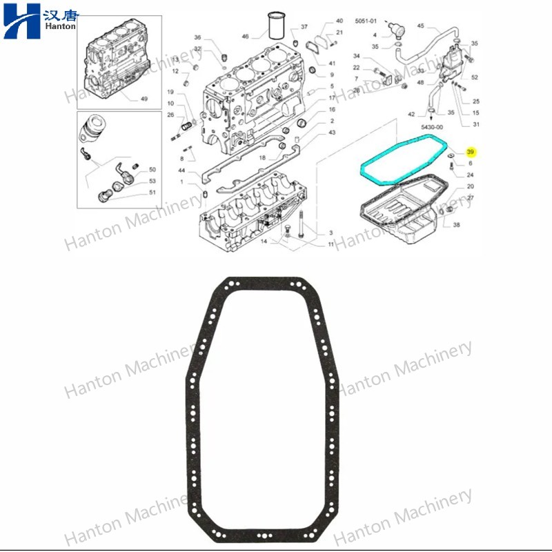 Fiat Iveco Oil Pan Gasket 99488483 for Sofim Engine 8140.43 Series