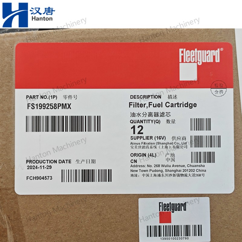 Cummins Fleetguard Fuel Filter 3968105 5264870 FS19925 for Engine QSB6.7 ISF Series