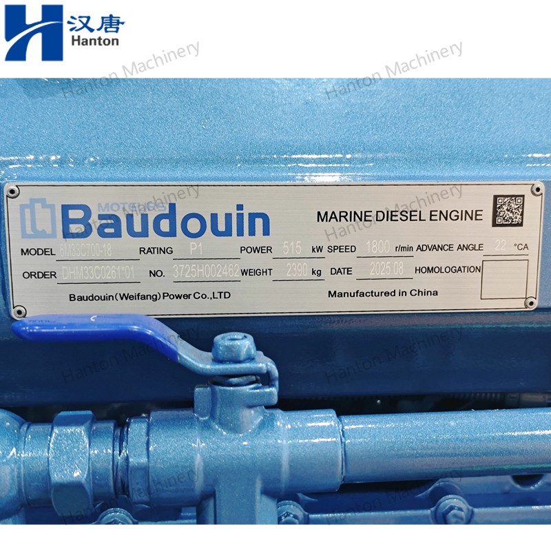 Weichai Baudouin Diesel Engine 6M33 Series for Marine Boa And Ship Main Propulsion