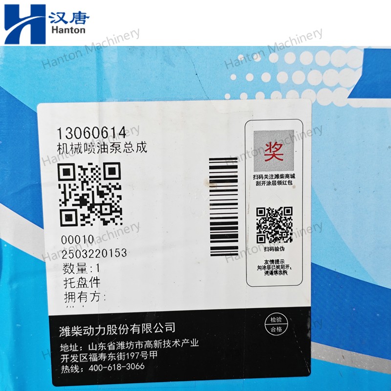 Weichai Fuel Injection Pump 13060614 for Engine WP6 Series