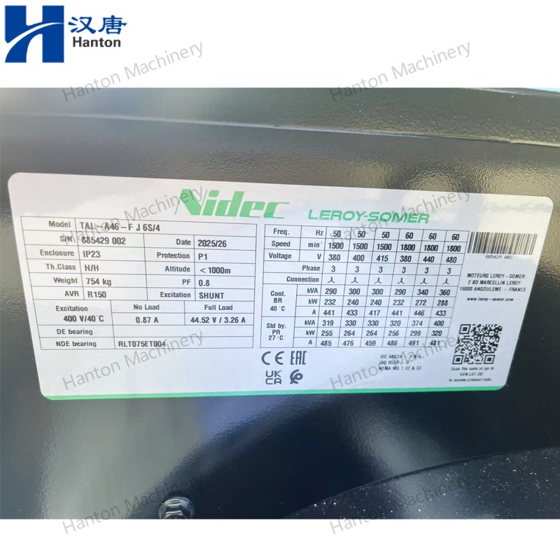 Nidec Leroy Somer Alternator TAL-A46-F for Diesel Generator Sets
